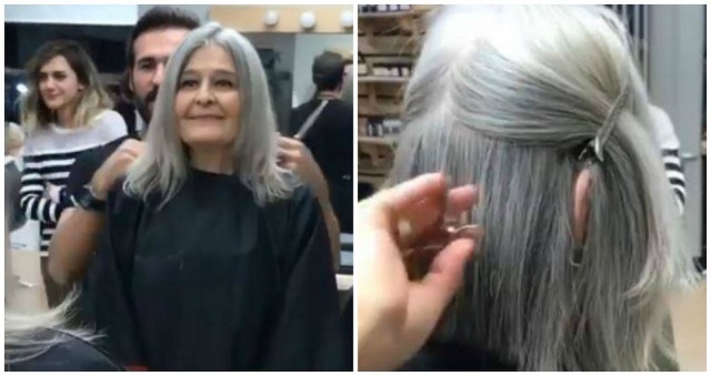 10 évet fiatalodott az idős nő, amikor egy profi fodrász levágta a haját. A változás mindenkit sokkolt!