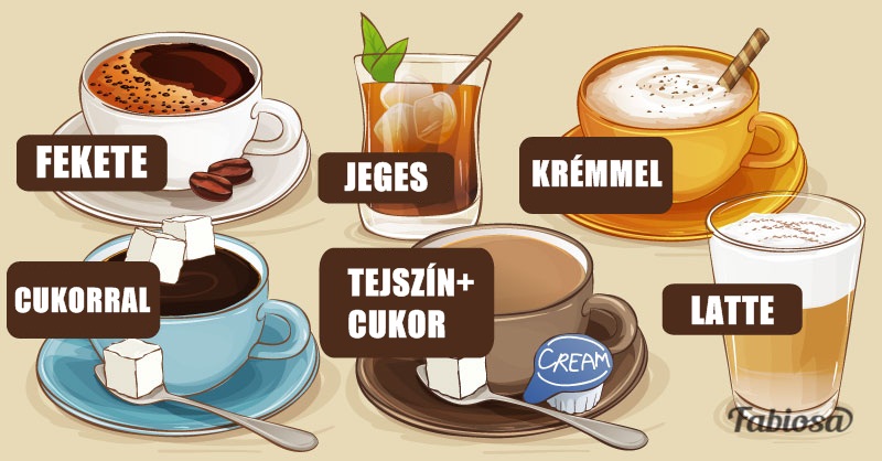 Számtalan dolgot elárul a személyiségedről, hogy hogyan iszod a kávét! Válassz, és megtudod!
